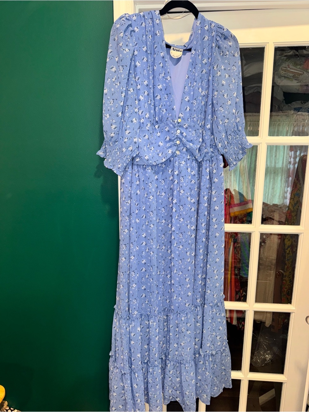 ARULA BLUE FLORAL MAXI - NWOT